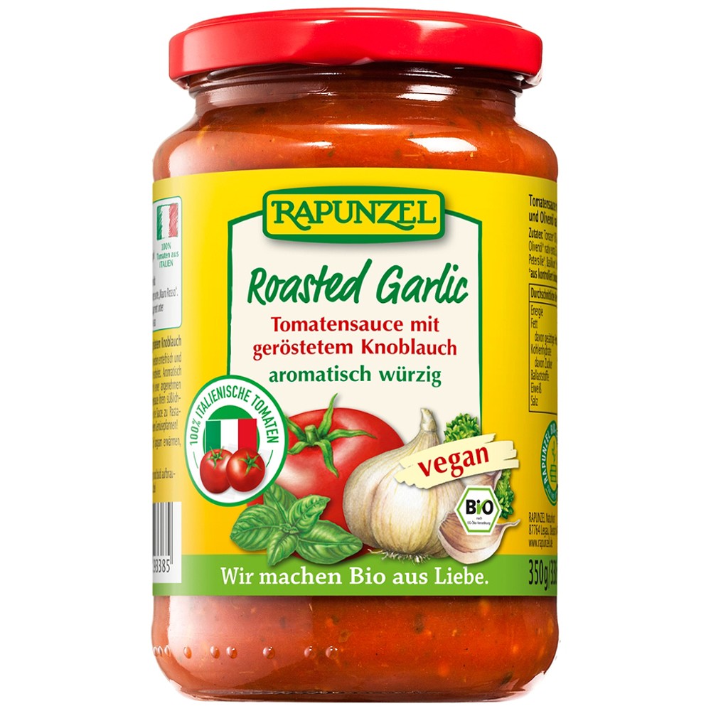 Sos de tomate cu usturoi prajit, vegan