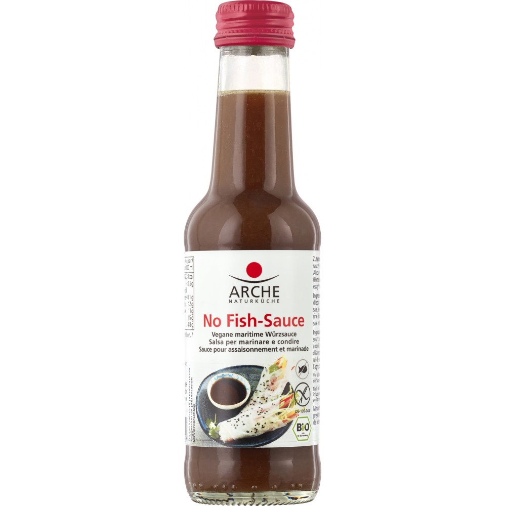 Sos no-fish vegan fara gluten